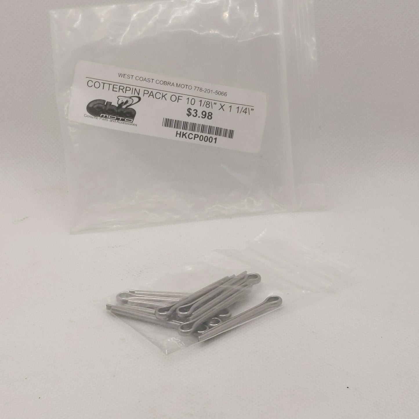 HKCP0001 COTTERPIN PK OF 10 - 1/8" BY 1/4"