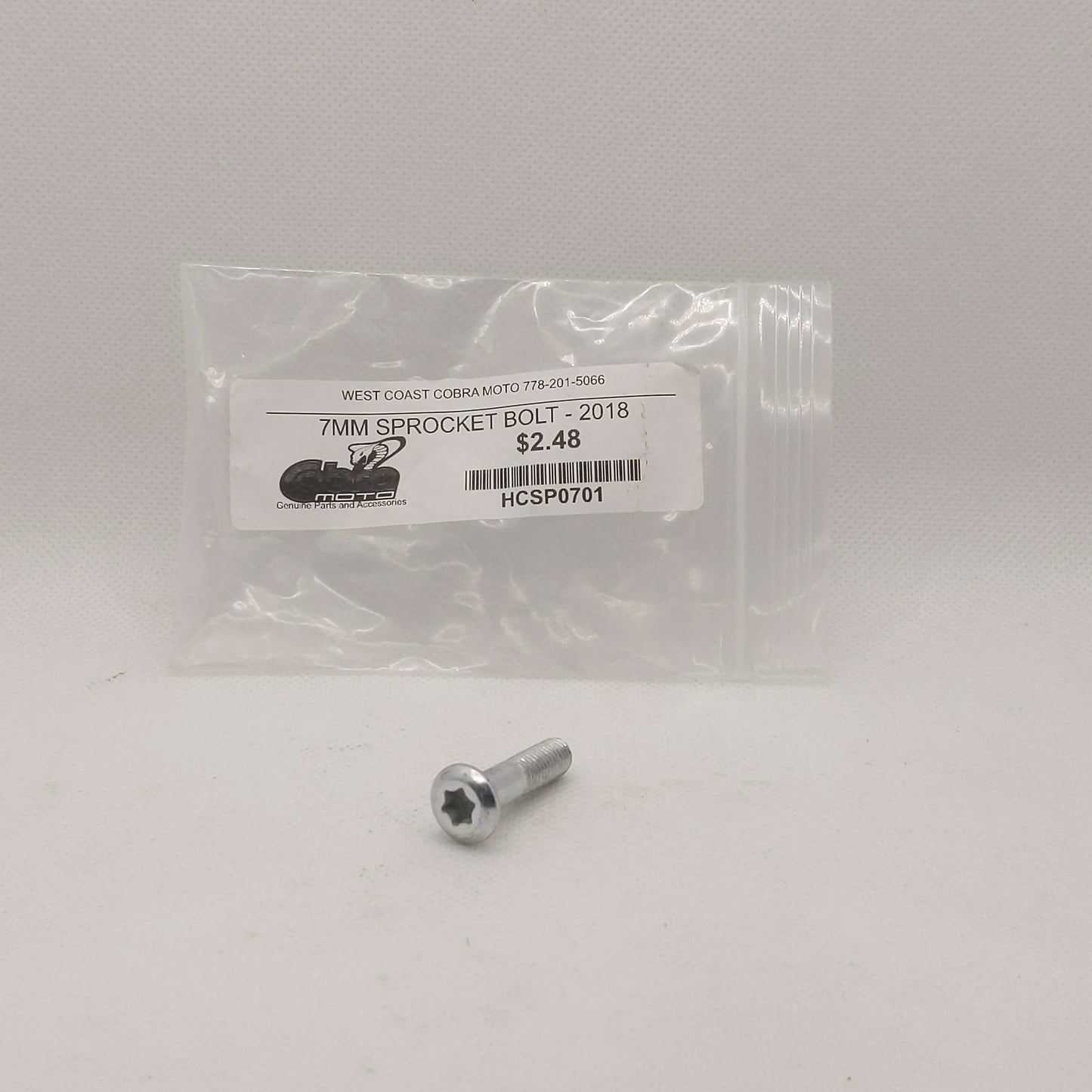 HCSP0701 7MM SPROCKET BOLT- 2018