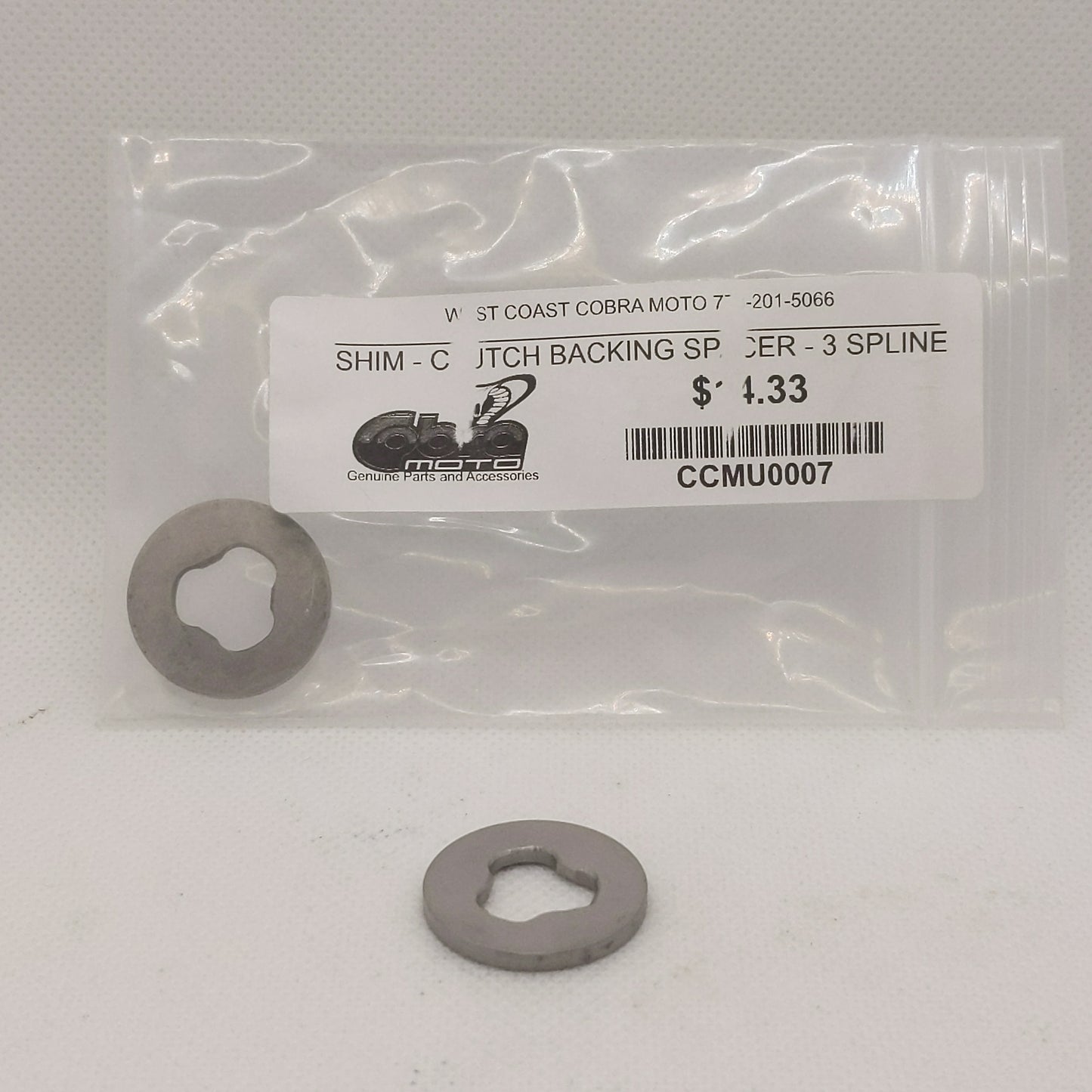 CCMU0007	SHIM - CLUTCH BACKING SPACER - 3 SPLINE