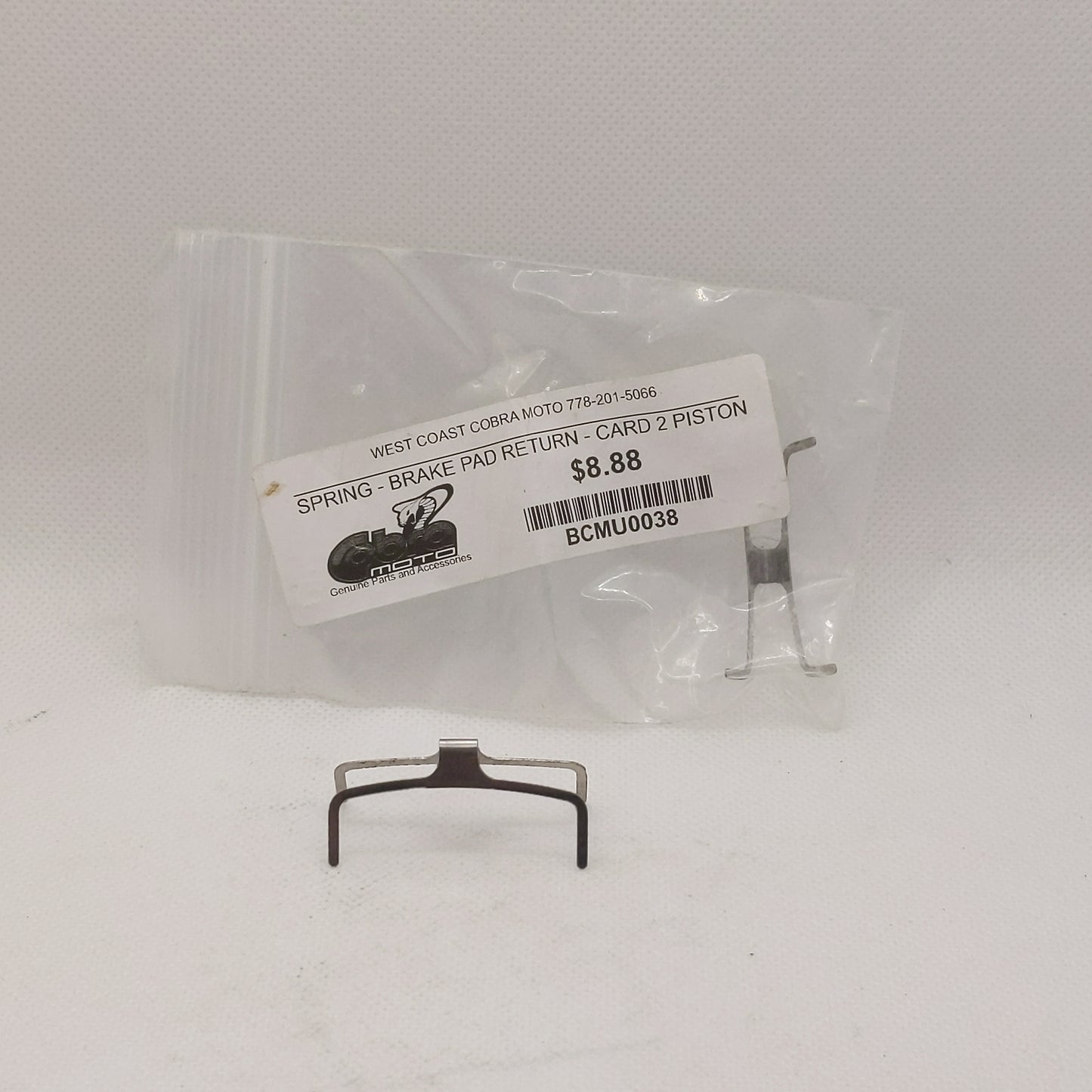 BCMU0038 SORING - BRAKE PAD SEPERATING - CARD 2 PISTON