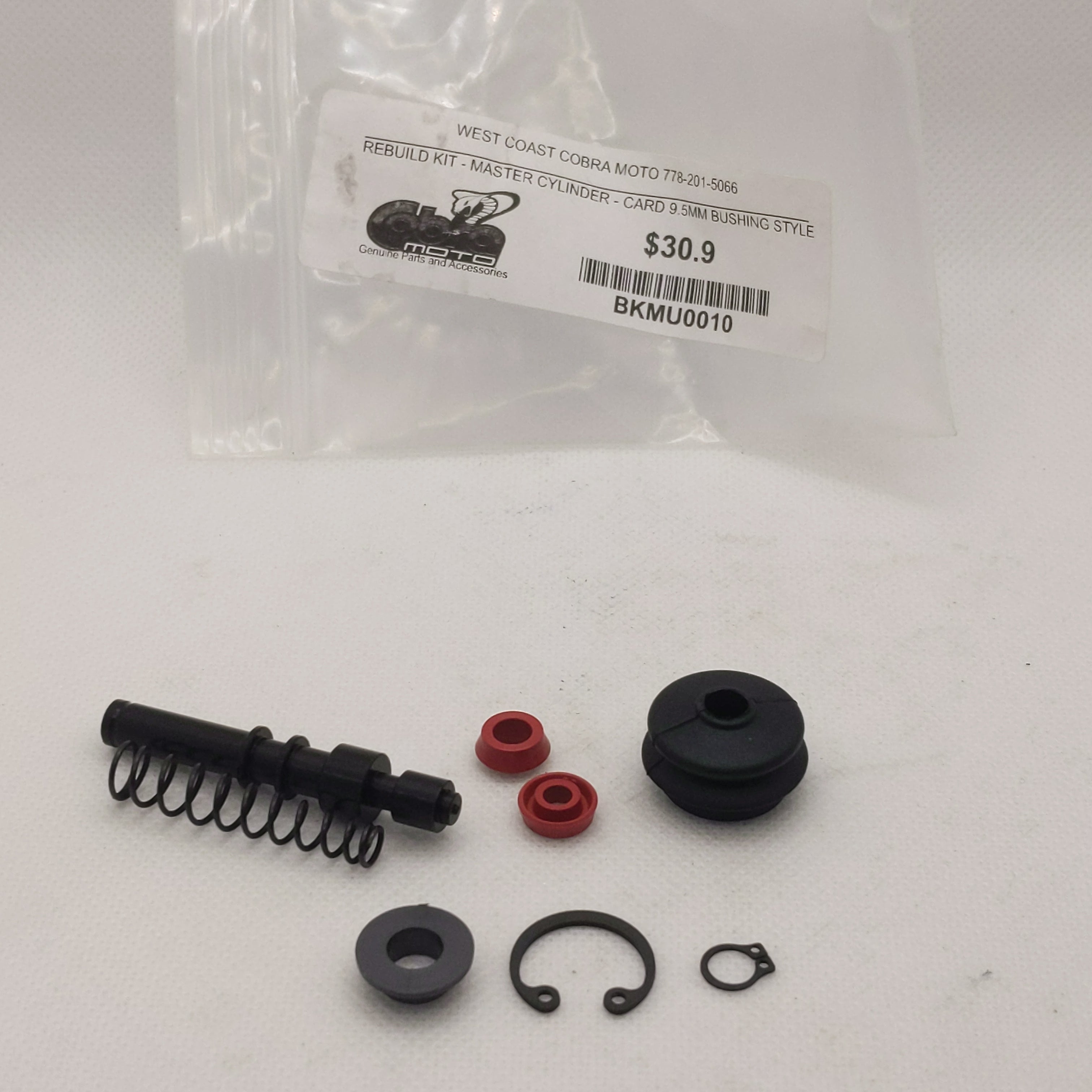 BKMU0010 - BRAKE MSTR CYL REBUILD KIT - CARD 9.5MM BUSHING STYLE – Cobra  Moto Parts Canada