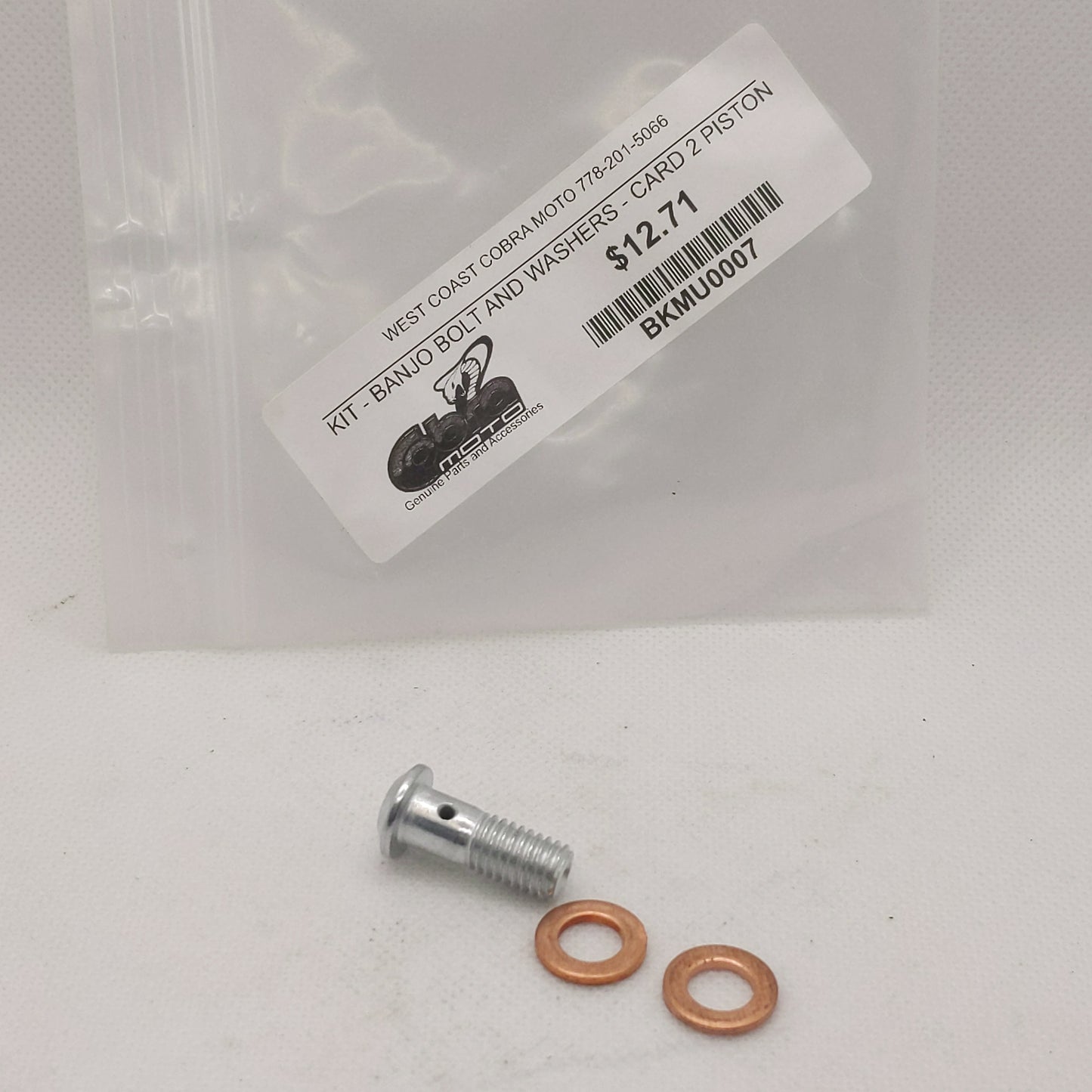 BKMU0007 BANJO BOLT AND WASHER - CARD 2 PISTON KIT