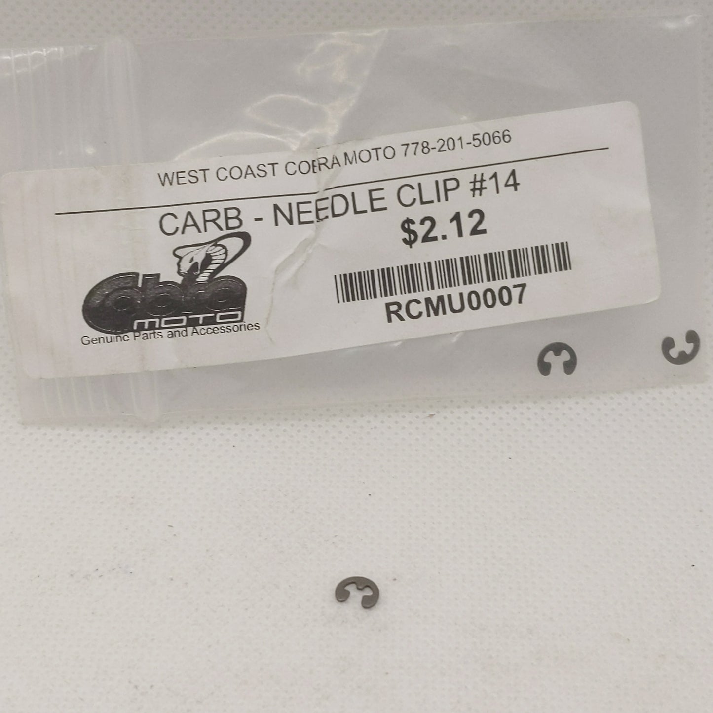 RCMU0007 CARB NEEDLE CLIP #14