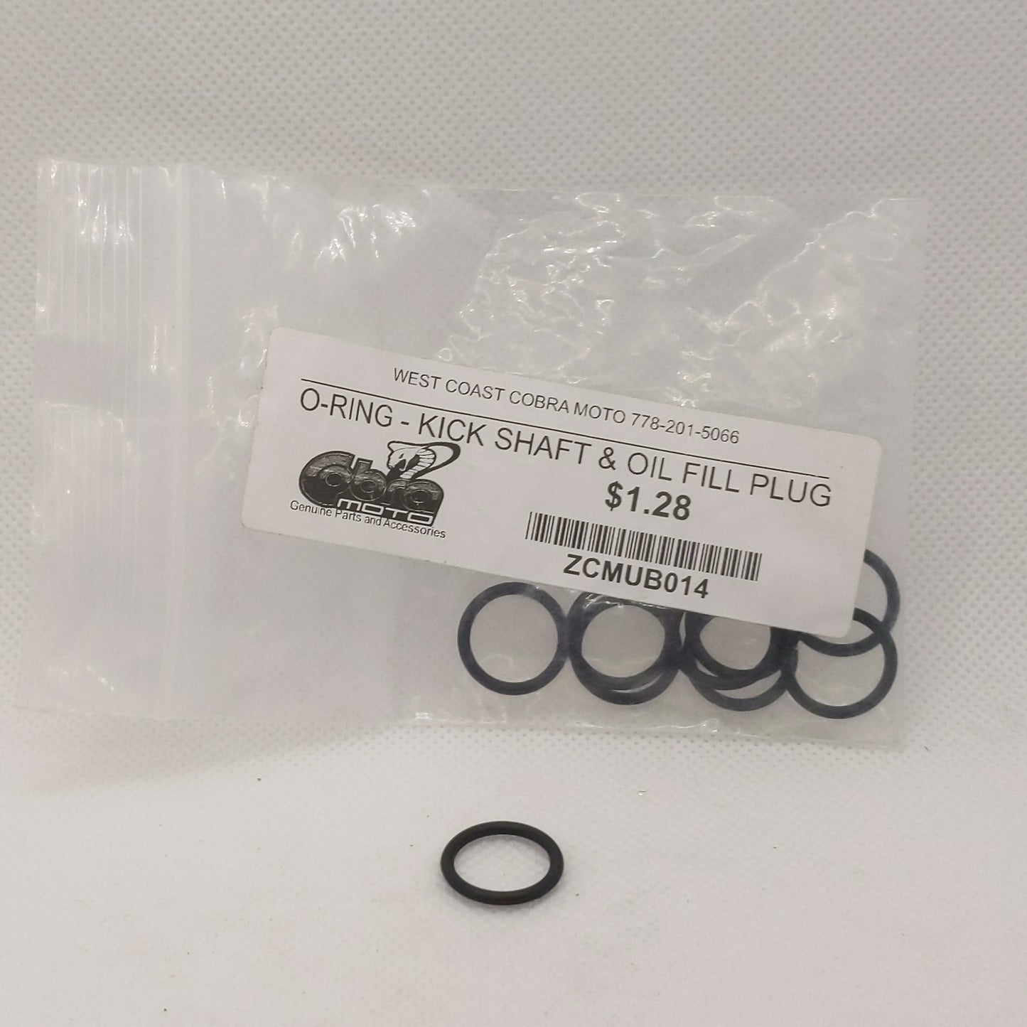 ZCMUB014 0-RING KICK SHAFT & OIL FILL PLUG