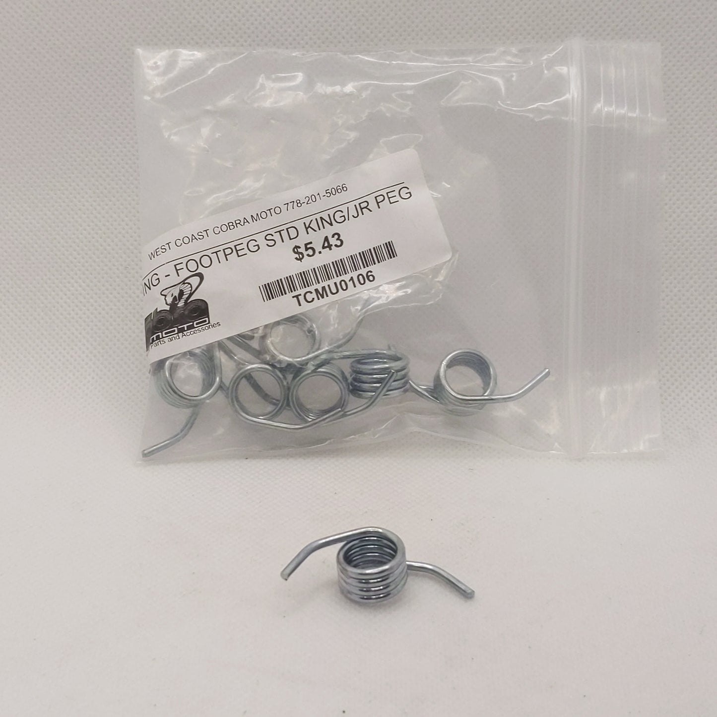 TCMU0106 - STANDARD FOOTPEG SPRING - 1 individual
