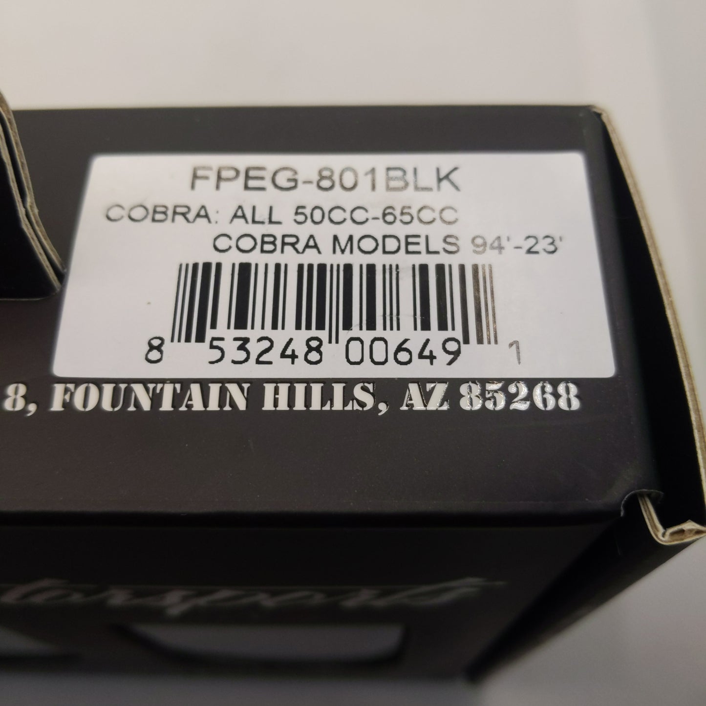 FlO Black Footpegs Cobra ALL 50cc-65cc 94-24