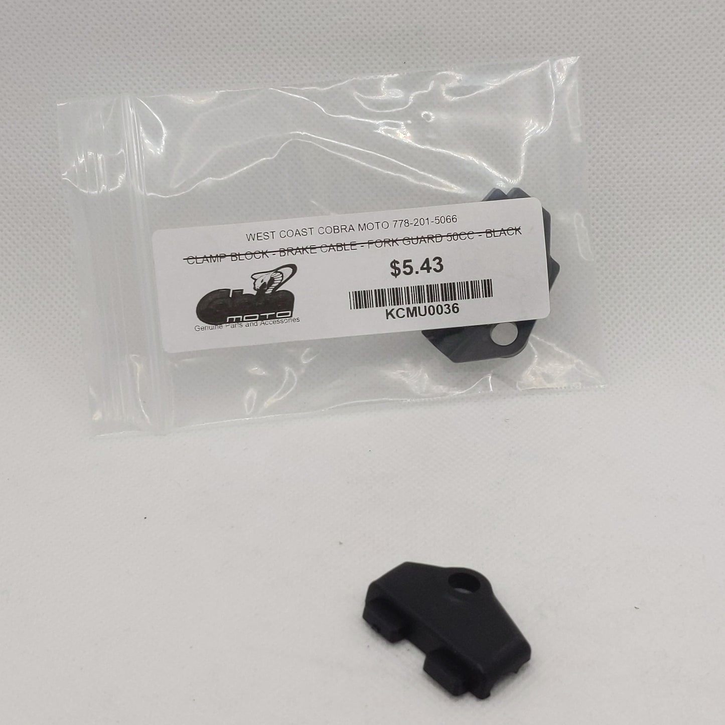KCMU0036 Brake cable Clamp Block fork guard 50 cc BLK