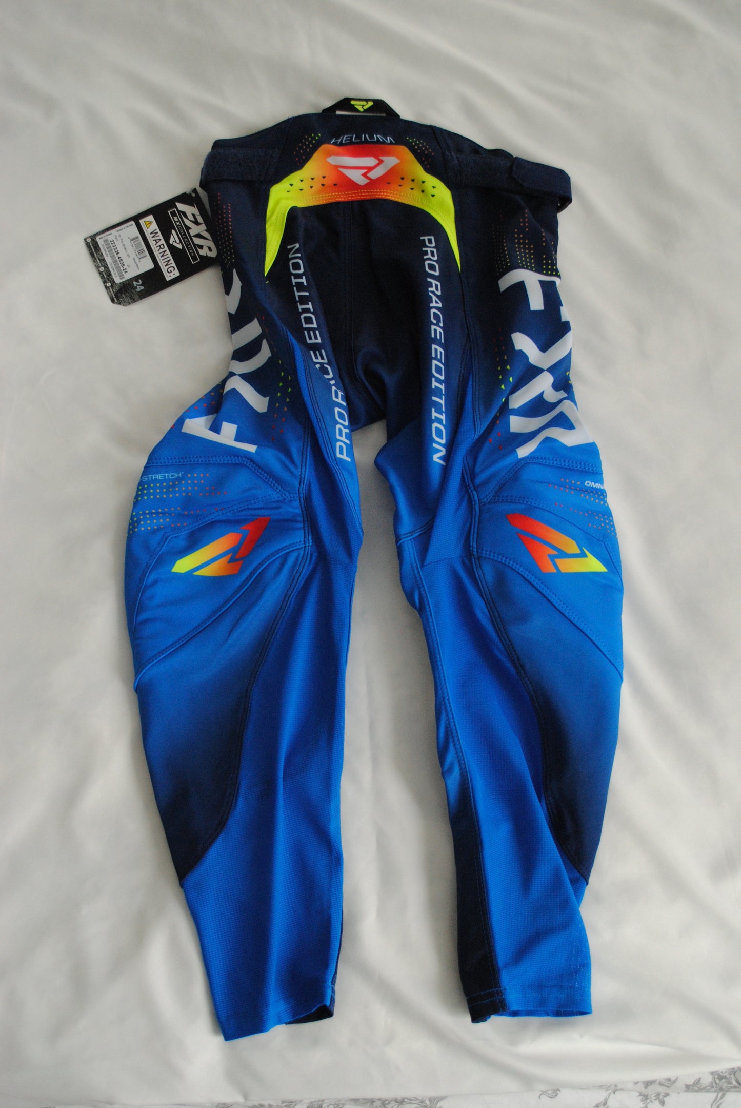 FXR Youth Pro Stretch Jersey(L) & Pants(26) Set - NAVY/INFERNO