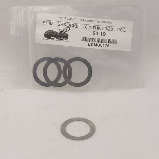 ECMU0176 SHIM- SPROCKET- 0.2 THK 20/28 ID/OD