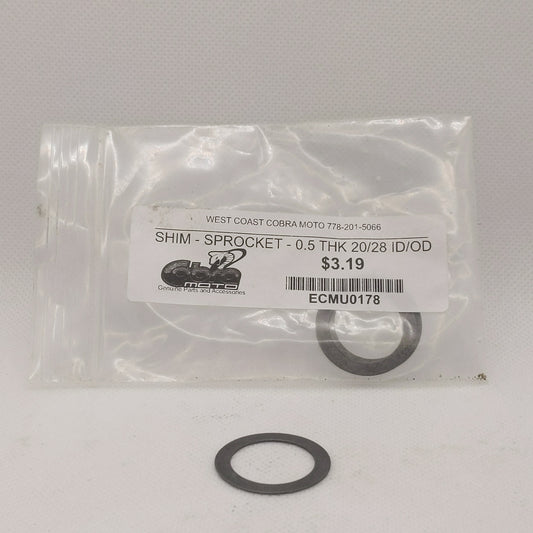 ECMU0178 SHIM - SPROCKET- 0.5 THK 20/28 ID/OD