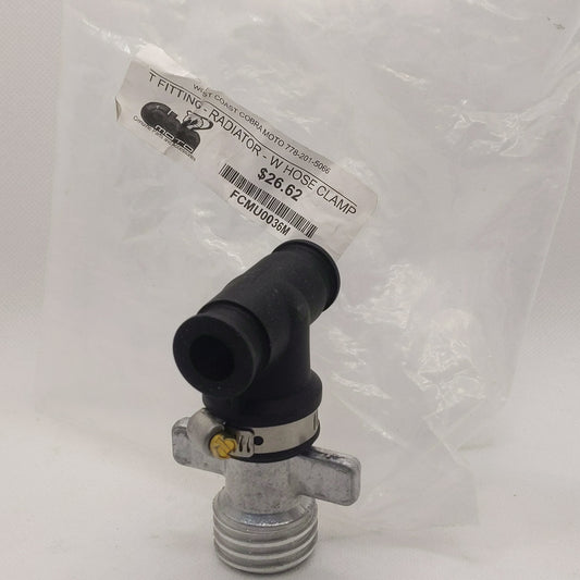 FCMU0036M T FITTING - RADIATOR- W HOSE CLAMP