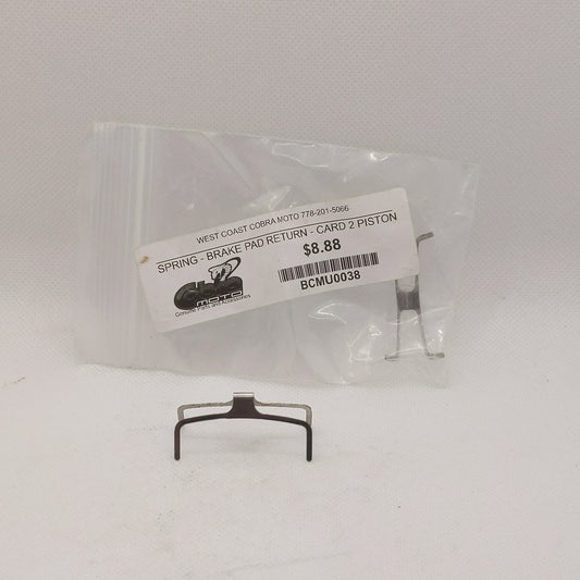 BCMU0038 SORING - BRAKE PAD SEPERATING - CARD 2 PISTON