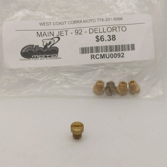RCMU0092 MAIN JET 92 DELLORTO