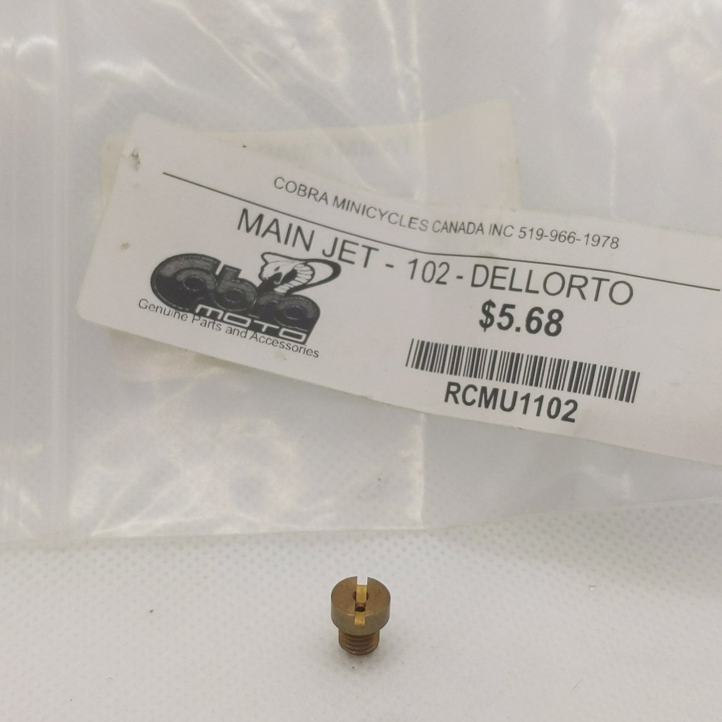 RCMU1102 MAIN JET -102- DELLORTO