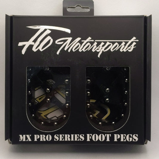 FlO Black Footpegs Cobra ALL 50cc-65cc 94-24