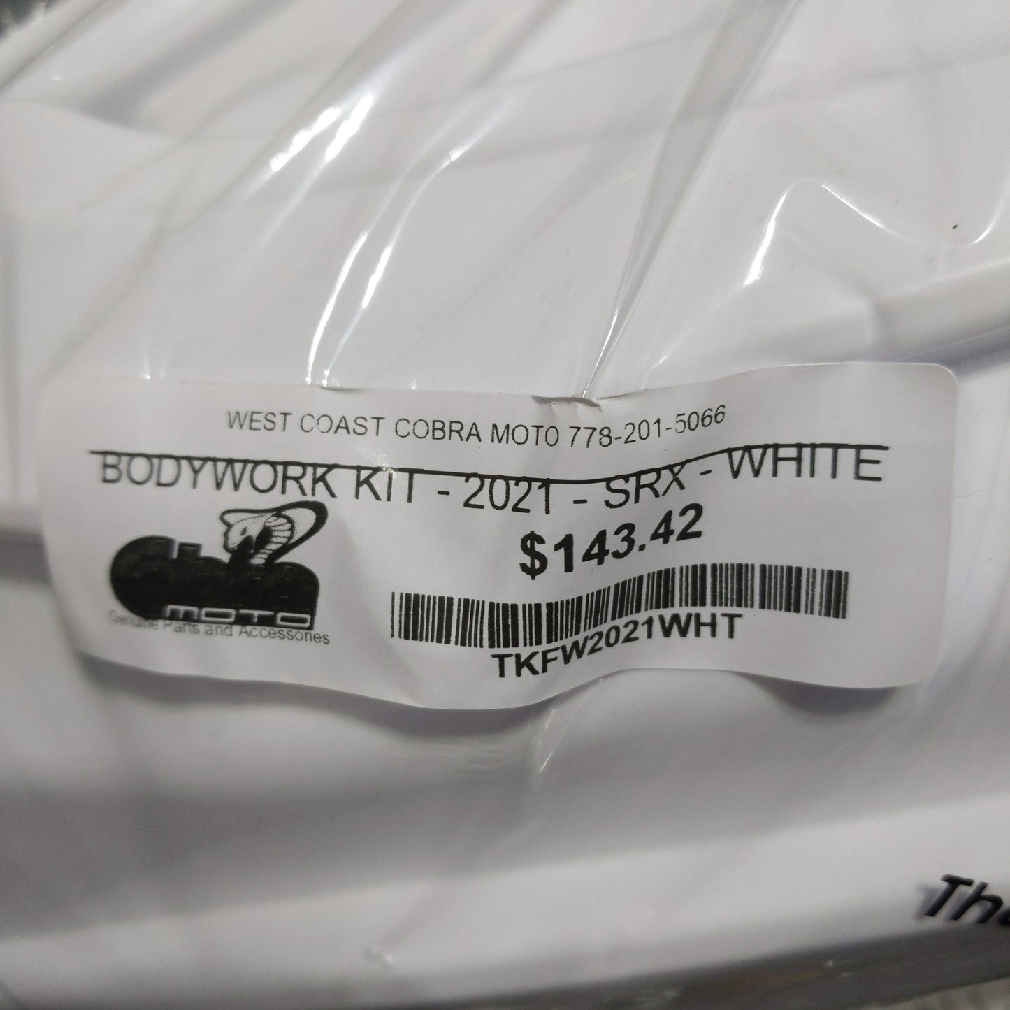 TKFW2021WHT BODYWORK KIT - 2021 - SRX - WHITE