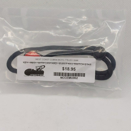 NCCEMU002 CX5E key red with lanyard Electric kill switch